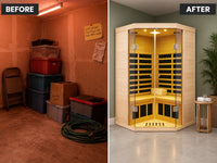 Far Infrared Sauna Designed for Home Recovery, 2-Person Corner, Hemlock Wood, 7 Heating Panels, App Control — product view 4