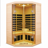 Far Infrared Sauna Designed for Home Recovery, 2-Person Corner, Hemlock Wood, 7 Heating Panels, App Control — product view 7