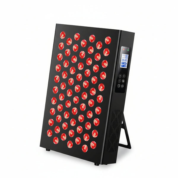 Red Light Therapy Box, 5In1 LED with 630-660-810-830-850, Metal Case, 3 Modes Red Light Panel with Soft Belt, 6 Timing Set - 9 Pulse Modes - 4-Level - Red Light Therapy Panel for Body